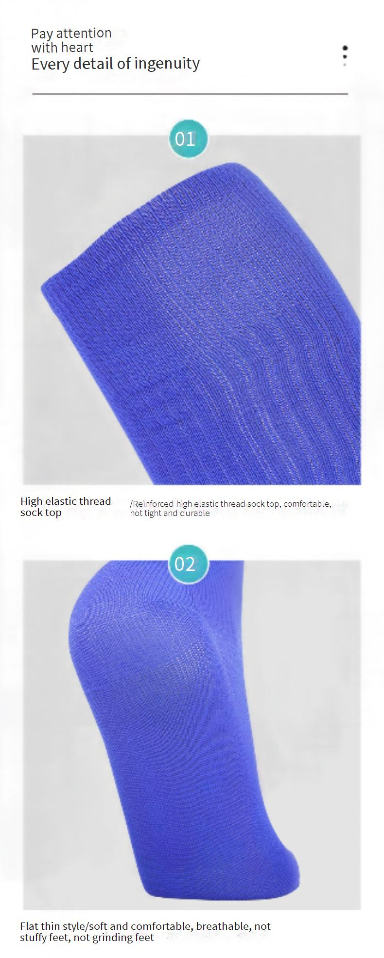 Calcetines de fútbol de entrenamiento altos de color sólido Calcetines deportivos profesionales para hombre Calcetines de balón por encima de la rodilla para hombre_voghion.com