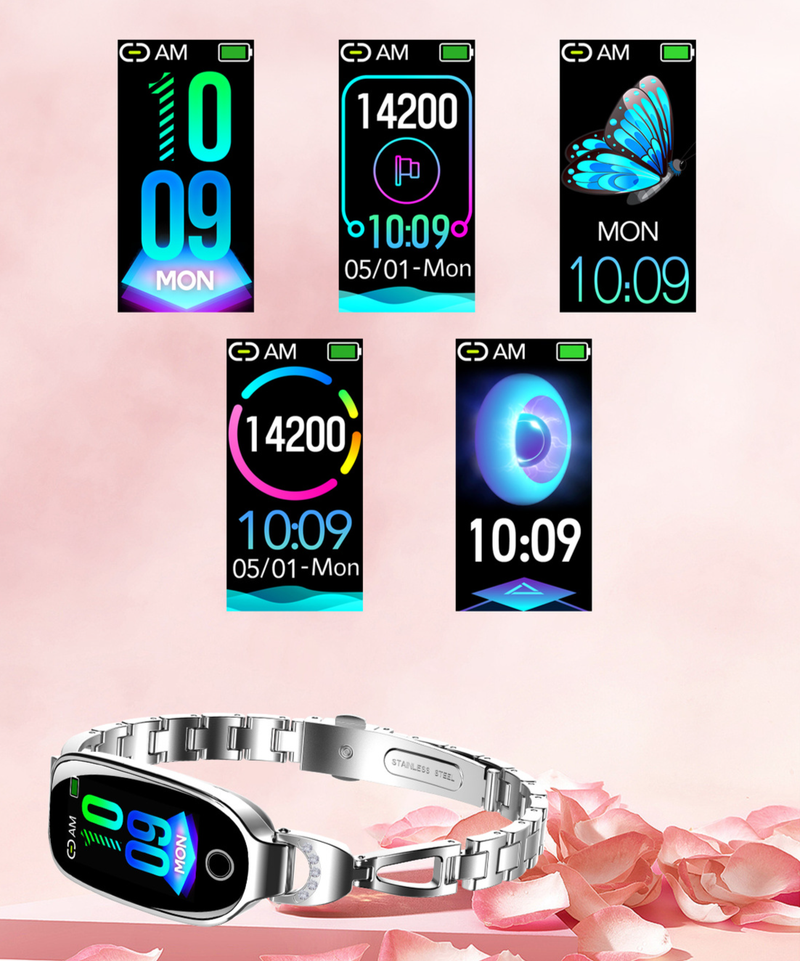F81 Smart Women's Watch High Appearance Level Measuring Heart Rate Pressure Blood Sugar Period Tracking Step Exercise_voghion.com