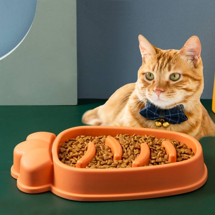 Radish Shape Dog Slow Food Bowl Anti-Tip Over Pet Bowl_voghion.com