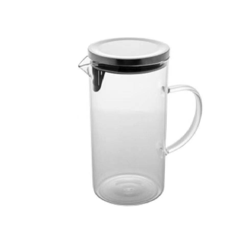 Conjunto de jarras de vidro para água - 1,5 L, espessas e resistentes ao calor, com 4 copos combinando (chá gelado, limonada, utensílios de cozinha modernos, essenciais para uso doméstico e comercial)_voghion.com