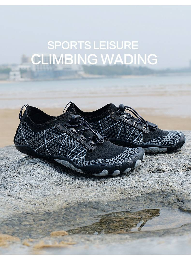 Zapatos acuáticos descalzos para hombre y mujer: zapatos acuáticos de cinco dedos de secado rápido con suela de goma antideslizante, ligeros y transpirables._voghion.com
