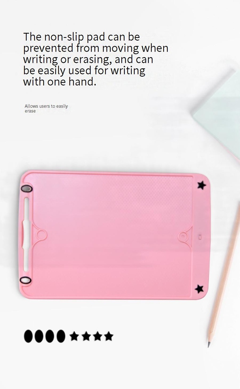 Reusable LCD Writing Tablet With Partial Erase Feature, High Brightness Screen For Kids & Students, Digital Drawing & Note Taking Board_voghion.com