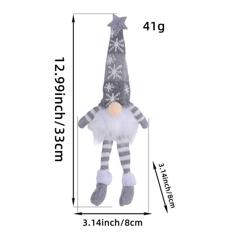 Decorazione natalizia a forma di creatura della foresta lavorata a maglia e illuminata a LED, posizione seduta e in piedi (rosso/verde/grigio, espositore da tavolo a batteria per la casa)_voghion.com