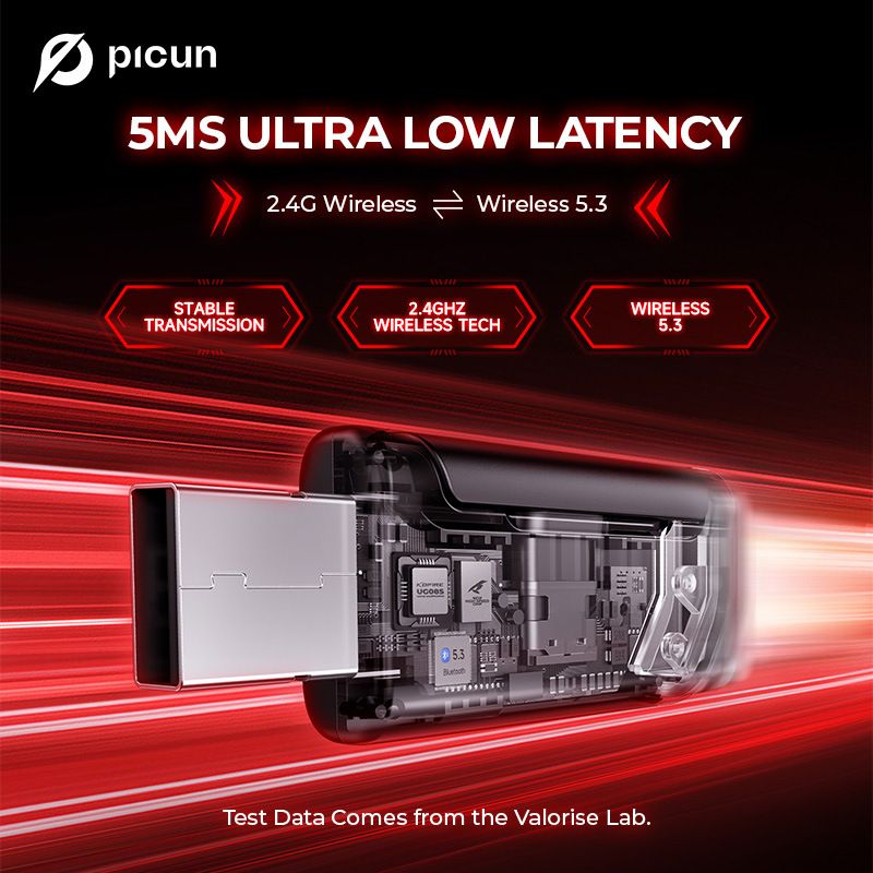 Unbeatable Quality Picun Storage G2 Wireless 2.4G Head Mounted Bluetooth Earphones Luminous Gaming Low Latency 7.1 Sound Effects_voghion.com