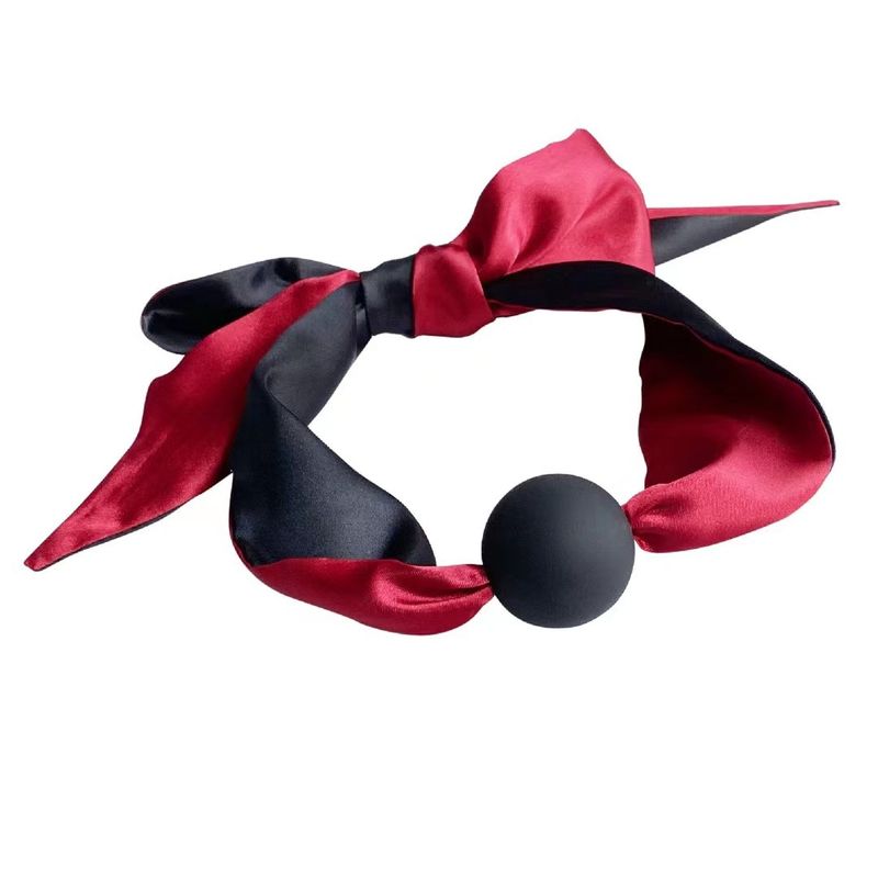 Benda sexy in raso Eros Lab, in silicone, per flirtare con uomini e donne, con bavaglio, per gola profonda, anti-sputo_voghion.com