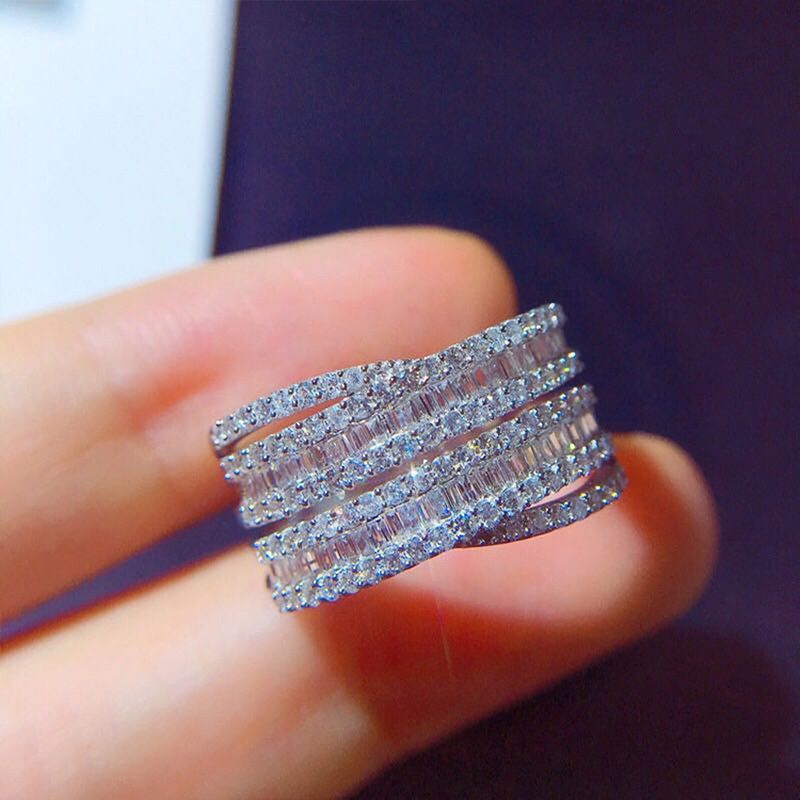 Anello Cao Shi intarsiato con anello in zircone a forma di T Fede nuziale da donna_voghion.com