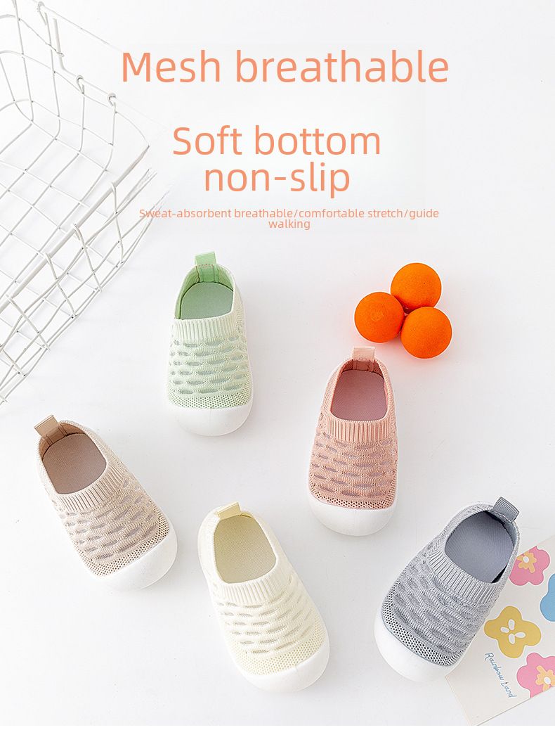 Sapatos de bebê para criança, sola macia, malha respirável, sandálias de verão antiderrapantes, sapatos infantis de 6 meses a 3 anos_voghion.com
