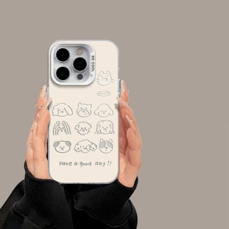 Xiaomi 14T 13T 12T Poco C75 X6 M6 F6 F5 F4 F3 X5 X3 NFC M5S M4 M3 14 13 12 12S 11 Lite Pro 5G NE Charmante Handyhülle mit Polylines-Welpenmotiv_voghion.com