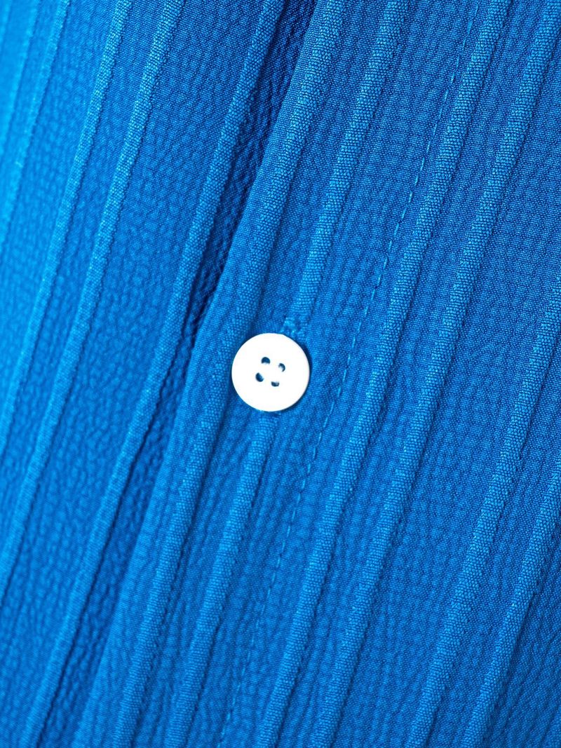 Herren Vintage Baumwollleinen gestreiftes Henry Freizeithemd_voghion.com