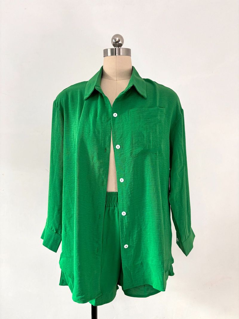Abbigliamento da donna, pantaloncini a maniche lunghe, larghi e casual, completo da due pezzi_voghion.com