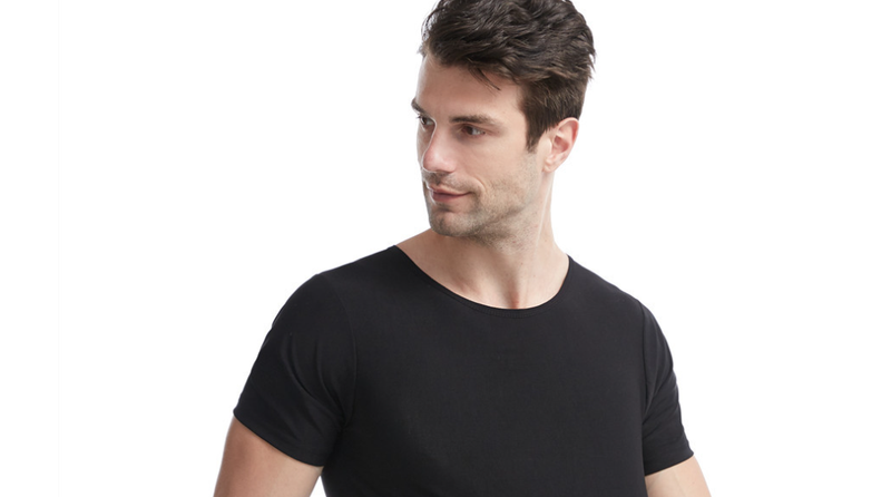Sweat-prone suit large size men's round neck elastic body shaping suit sports sauna fast sweat-prone fitness suit_voghion.com