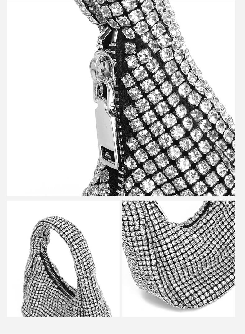 Classic rhinestone handbag for women's evening party, high-end underarm bag, colorful handbag, full of diamond texture, light luxury handbag_voghion.com