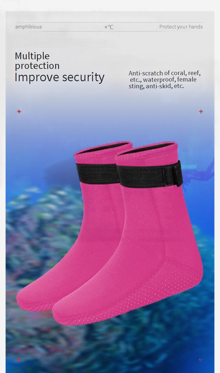 3mm Diving Socks Non Slip Wear Resistant Beach Socks Thick Warm Winter Swimming Adult Surfing Wading Long Tube Snorkeling Socks_voghion.com