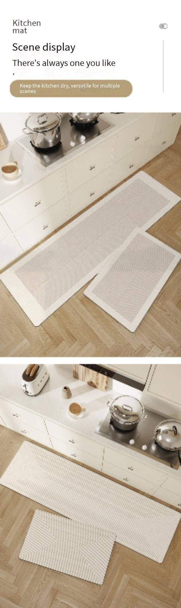 Tappetino da pavimento: tappeto assorbente e antiscivolo per cucina e ingresso con moderno design a righe (diverse misure e colori, lavabile in acqua)_voghion.com