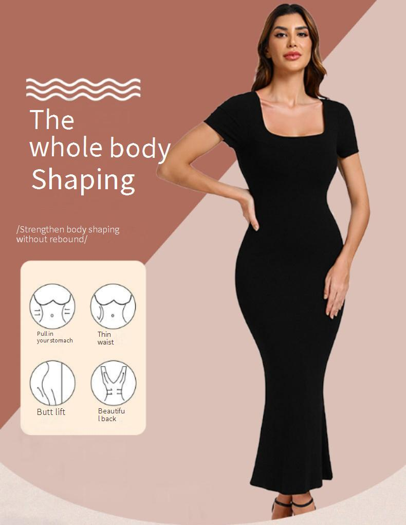 Ondergoed & Nachtkleding Afslankend Shapewear Bodysuit met Ingebouwde Taille Trainer & Buikcorrectie Naadloze T-shirtjurk voor de Hele Dag S/M/L/XL/XXL/XXXL_voghion.com