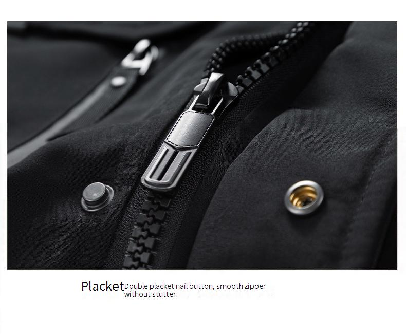 Men's Winter Hooded Parka Coat With Detachable Fur Collar, Thickened Long Puffer Jacket For Cold Weather, Casual Outerwear_voghion.com