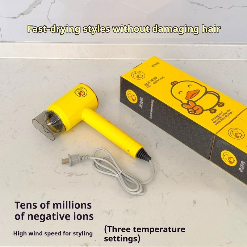 800W Brushless Motor With 3 Speed & Cool/Warm Air, UV-Coated Body & Overheat Protection (Lemon Yellow/White/Gray, Ideal For Home & Salon Use)_voghion.com
