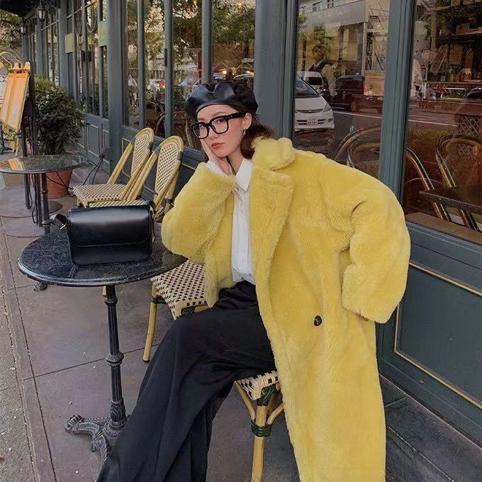 Langer Teddybär-Kunstpelzmantel für Damen – Übergroße Plüsch-Sherpa-Jacke (7 Größen)_voghion.com