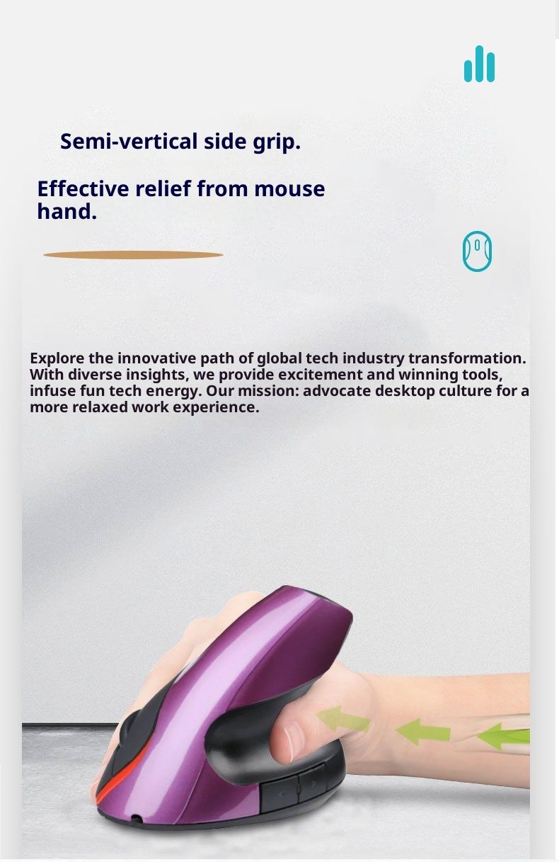 Digitex Digitex Rechargeable Vertical Wireless Mechanical Computer Laptop Gaming Office Infinite Bluetooth Mouse Wholesale_voghion.com