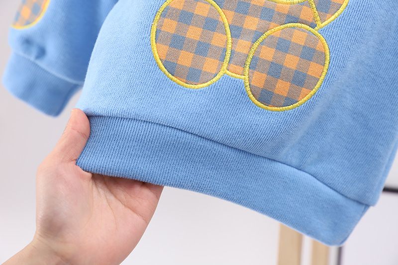 Kinderkleidung Jungenanzug-Set, zweiteilig, langärmelig, Babykleidung, Jeans, Frühlingsmode_voghion.com
