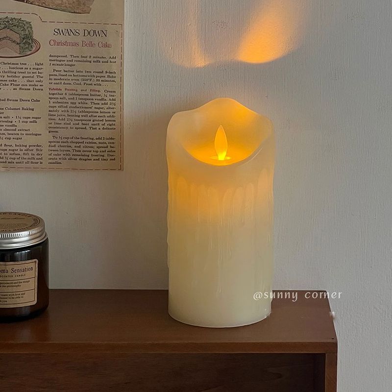 Decorazione da tavolo con candela elettronica a LED senza fiamma simulata, ornamento per proposta di compleanno, luce per atmosfera_voghion.com