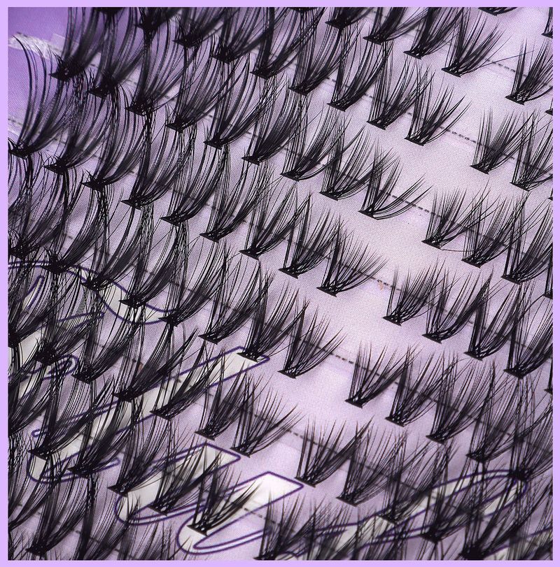 False Eyelashes Large Capacity Single Cluster Segmented Eyelash Glue Tweezers Set D Curled Natural Thick Eyelashes_voghion.com