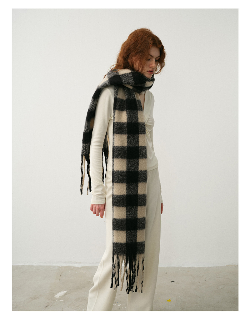 Verdickter klassischer Kaschmirschal mit großem Karomuster für Damen, weicher Winterschal mit Schachbrettmuster_voghion.com