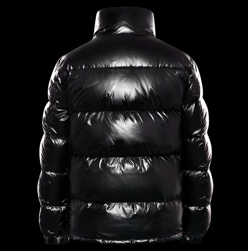 Men's & Women's Short Puffer Jacket With Shiny Finish, 100% White Duck Down, Workwear Style , Windproof & Machine Washable, For Extreme Cold Weather_voghion.com
