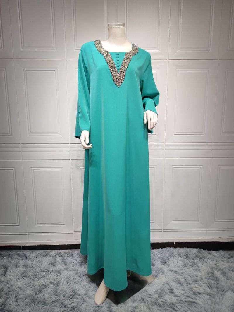 Muslimische Abaya Mit Seilstickerei, Damenrobe, Traditionell, Moderne, Wunderschön, Ramadan_voghion.com