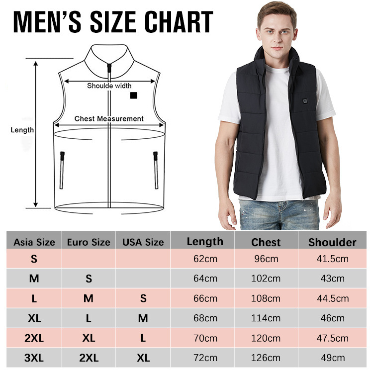 Carbon fiber 5V heating vest for men and women intelligent warm electric heating vest rechargeable vest heating vest_voghion.com