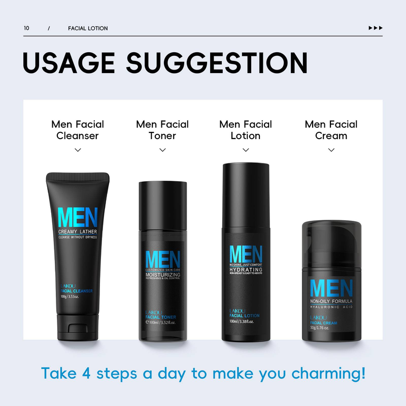 LAIKOU Men's 100ml Moisturizing & Hydrating Lotion - For All Skin Types_voghion.com
