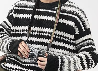 Men’s Slim-Fit Striped Sweater | Retro Style Ribbed Knit Pullover | Modale & Rabbit Wool Blend (Casual Winter Wear)_voghion.com