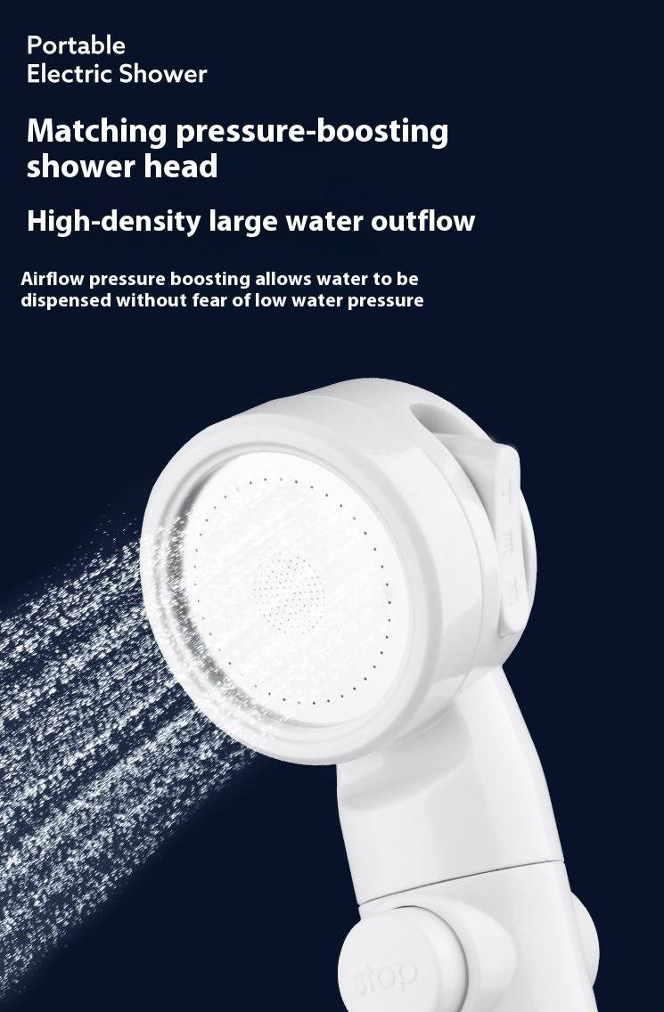 CE Certified Portable Shower Pump – Adjustable Spray With ABS Housing (Compatible With New/Old Shower Heads Water Lift)_voghion.com