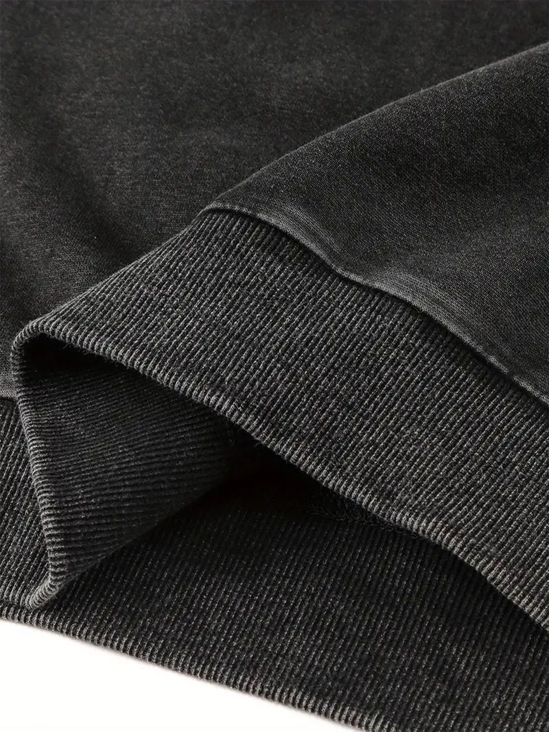 2025 Autumn And Winter Car Printed Casual Retro Women's Washed Round Neck Pullover For Autumn And Winter_voghion.com