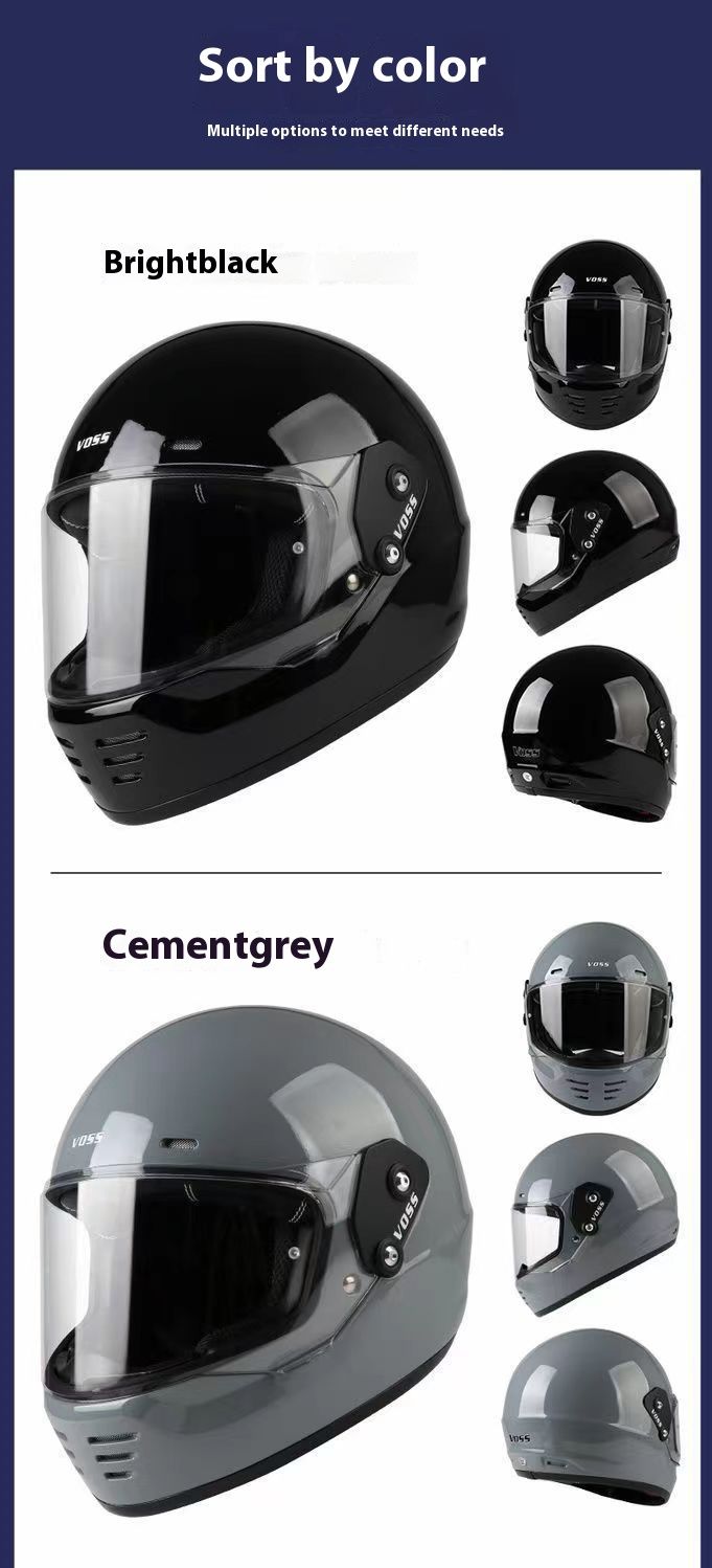 Retro-Integralhelm für Motorradfahrer – DOT- und 3C-zertifizierter Cruiserhelm mit Bluetooth-Kompatibilität, ABS-Schale, verstellbarem Visier_voghion.com