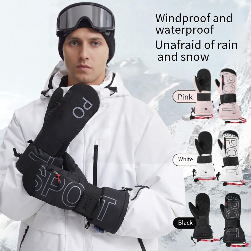 Gants de ski d'extérieur en velours Thinsulate 3M, imperméables, à la mode, pour écran tactile, simples et doubles, chauds_voghion.com