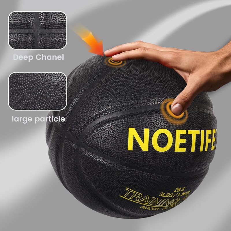 Weight Heavy Basketball 3LBS/2.2LBS 29.5"/28.5" Training Equipment For Indoor & Outdoor – Improve Dribbling Handling Rebounding Basketball (Deflated)_voghion.com