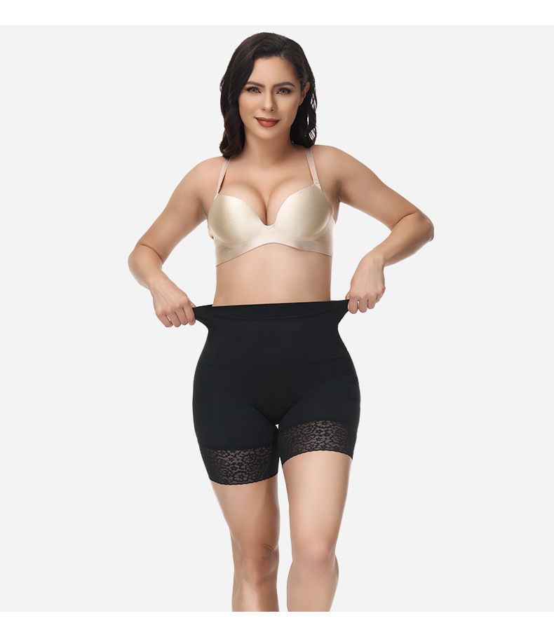 ondergoed met hoge taille, broeken voor buikcontrole en corrigerende dames, taillekorset, kanten leggings, veiligheidsbroeken_voghion.com