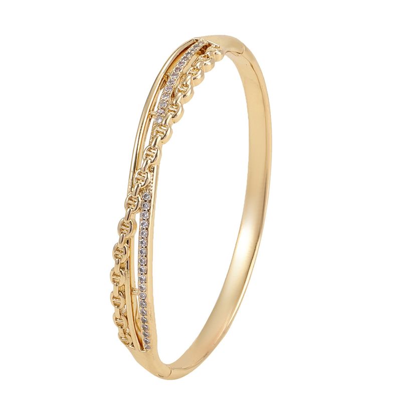Neues modisches Kupfer-Zirkon-Armband für Frauen, einzigartiges leichtes Luxusarmband, einfacher, vielseitiger Alltagsschmuck, heißer Verkauf_voghion.com