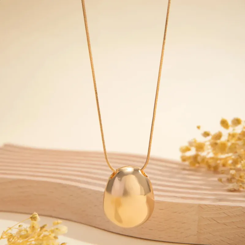 PuRui Simple Thin Snake Chain With Geometric Pendant Long Necklace Suitable For Women Talisman On Party Gift 250325_voghion.com