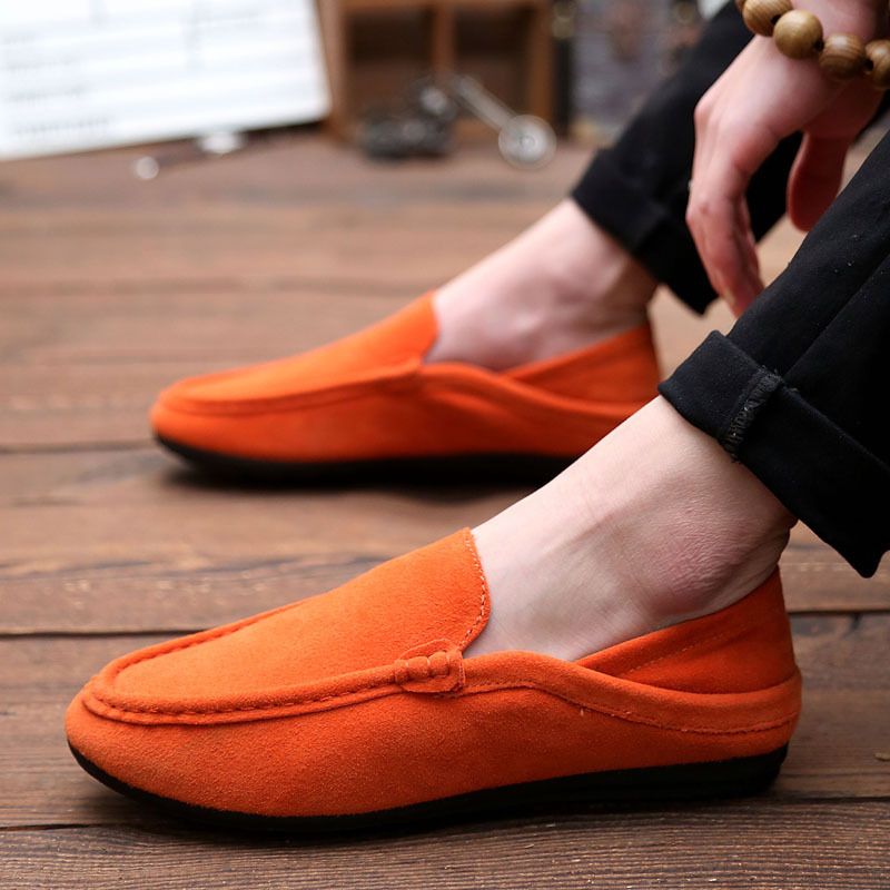Trend Enkel British Casual Bean 2024 Lave føtter Små skinn utendørs kjøring Mote herresko_voghion.com
