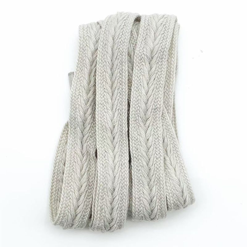 Lacci per scarpe a forma di spiga di grano per scarpe in tela da donna intrecciati in bianco e nero, larghi e piatti, extra larghi e spessi, larghezza 1,5 cm_voghion.com