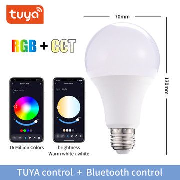 Bluetooth Smart LED izzó vezérlő lámpa Led RGB fény szabályozható 10W RGB CCT LED lámpa izzó_voghion.com