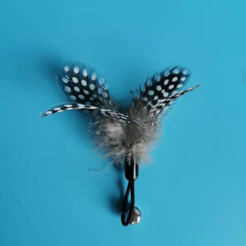 Teaser Wand Pet Cat Toy Bell Feather Replacement Head Best Seller_voghion.com