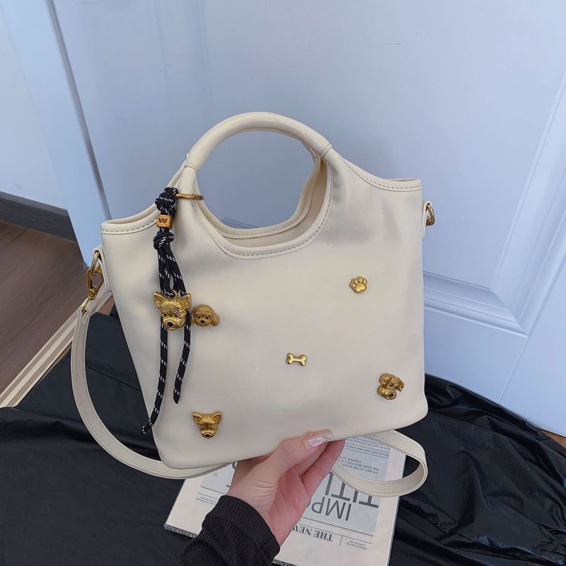 Spring And Summer New Simple Fashion High-end Handbag Puppy Basket Women's Tote Large Capacity Shoulder Bag_voghion.com