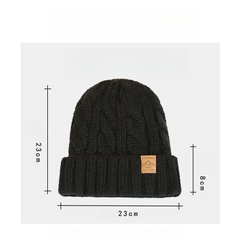 Warm Beanie, Thick Knit Pullover Hat, 2025 Winter New Men's Wool Hat_voghion.com