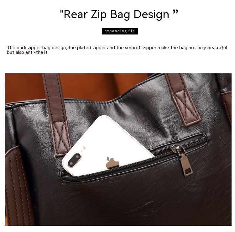 2023 New Hot Selling Shoulder Bag Women's Soft Leather Big Bag Pu Large Capacity Tote Bag Women's Bag Versatile_voghion.com