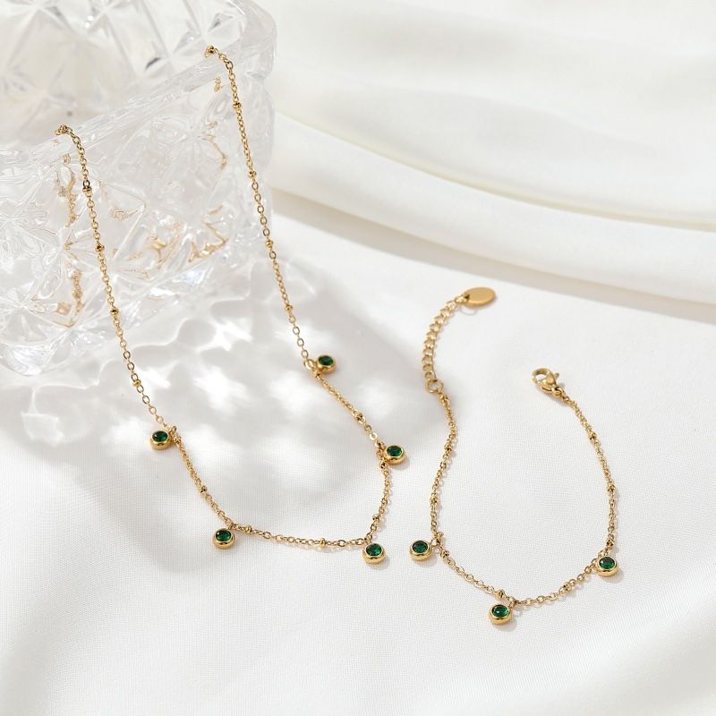 Women's Jewelry Pearl Malachite Necklace Versatile And High End_voghion.com