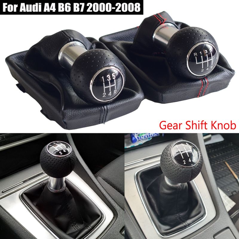 1 vnt. 5/6 pavarų mechaninės pavarų perjungimo svirties rankenėlės apsauginis gaubtas, automobilio gaubtas, skirtas Audi AUDI A4 B6 B7 2002-2008 modeliui._voghion.com