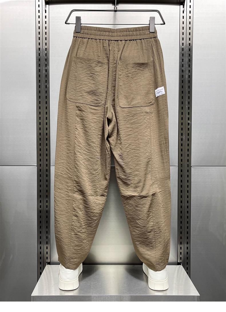Men's Clothing 2024 Summer New Cotton and Linen Ultra thin Casual Pants Men's Breathable Drape Pants Trendy Loose Harem Carrot Pants_voghion.com